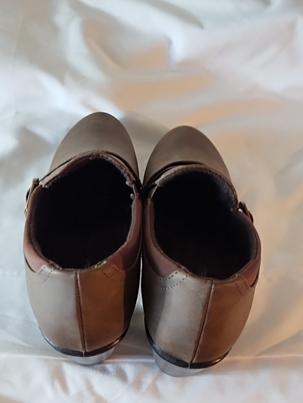 easy street Taupe Slip-On Clogs with Buckle Accent - Picture 3 of 9